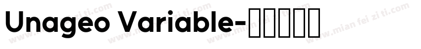 Unageo Variable字体转换